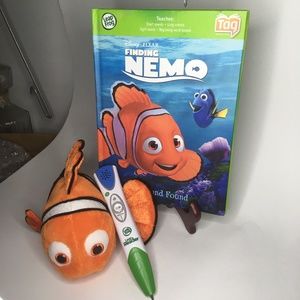 LOT 3 of LeapFrog LEAP READER PEN, Finding Nemo Tag BOOK, 9" Disney Nemo PLUSH